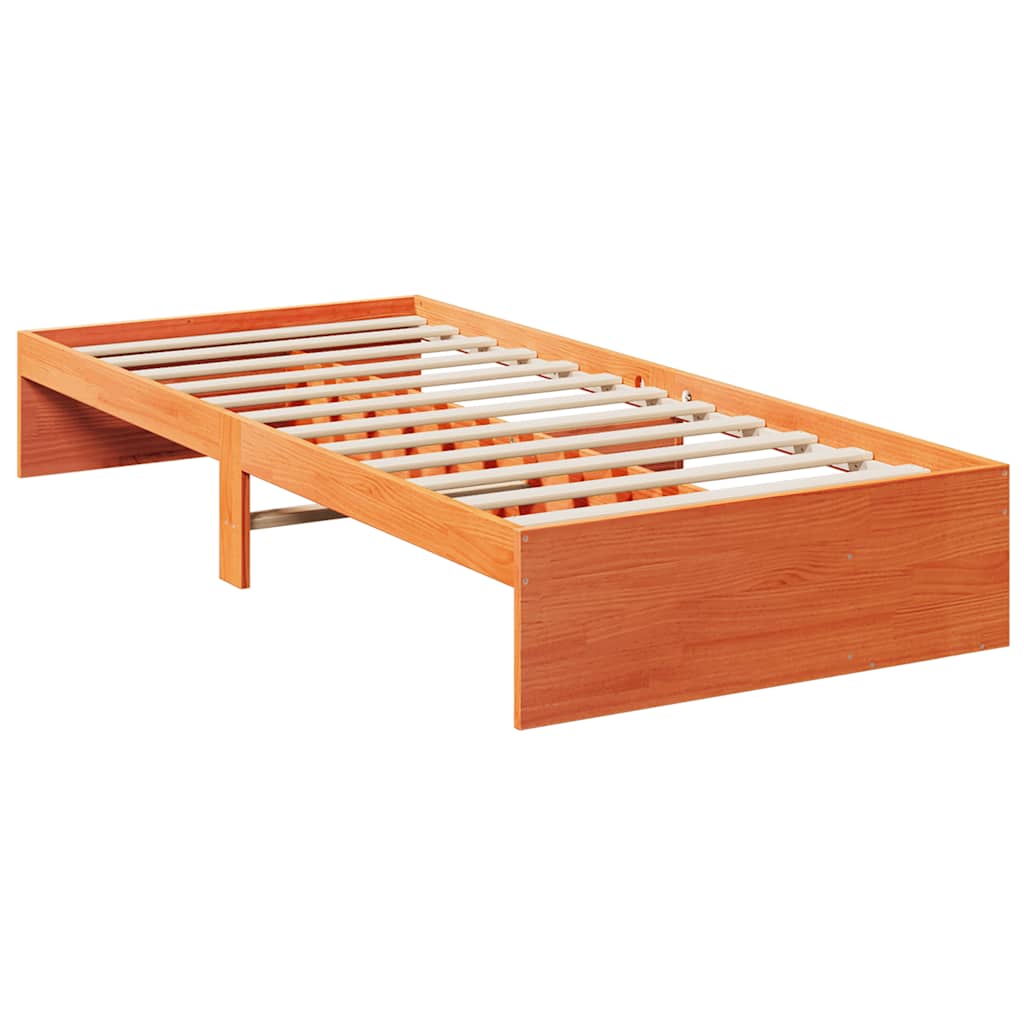 Day Bed without Mattress Wax Brown 90x200 cm Solid Wood Pine