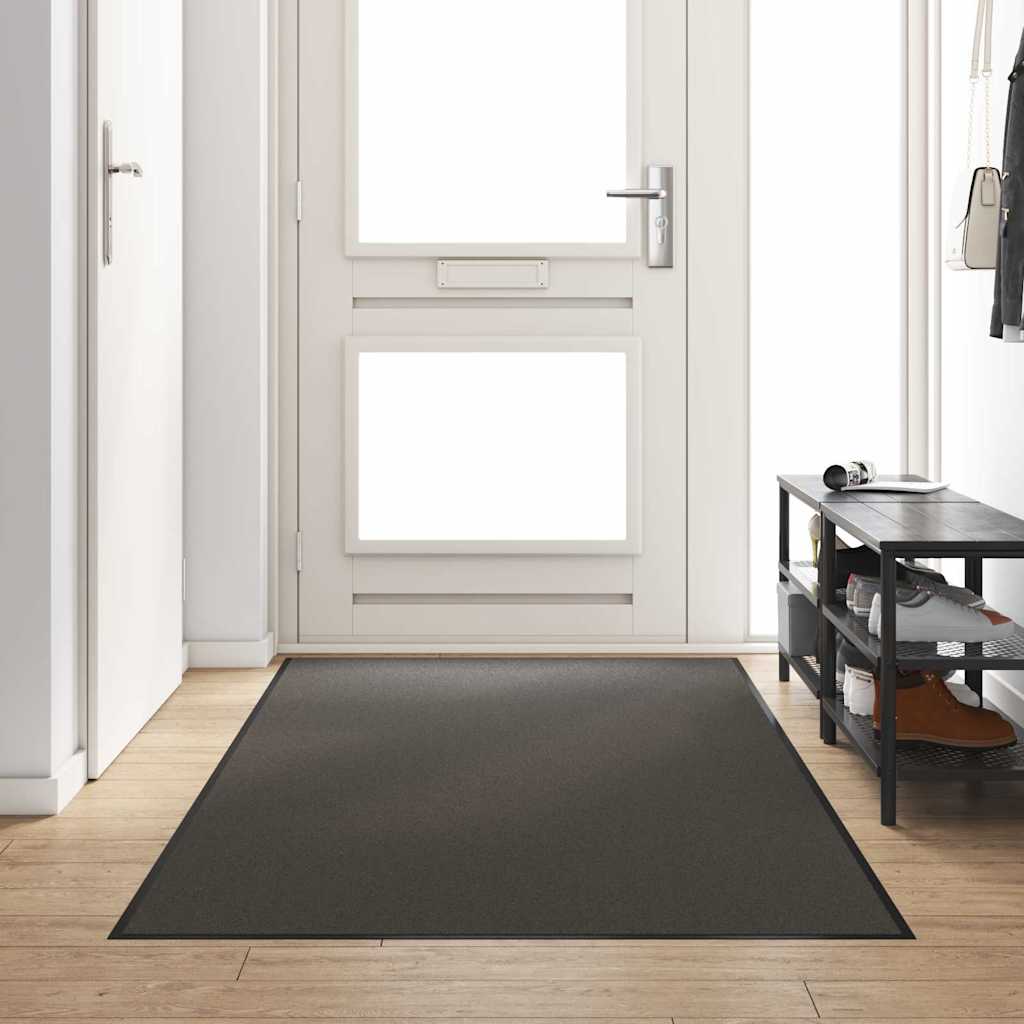 Doormat Anthracite and Black 120 x 250 cm Polyamide and PVC