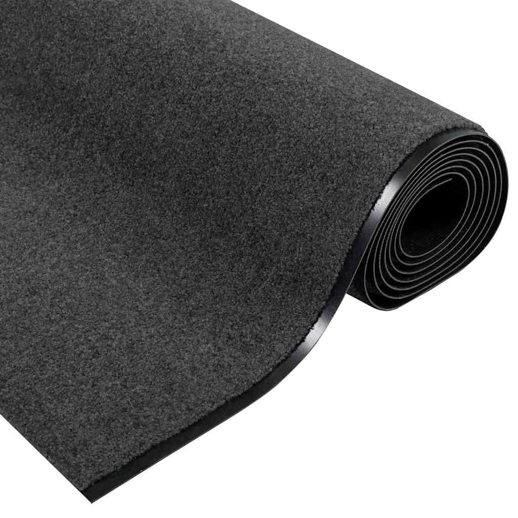 Doormat Anthracite and Black 120 x 400 cm Polyamide and PVC