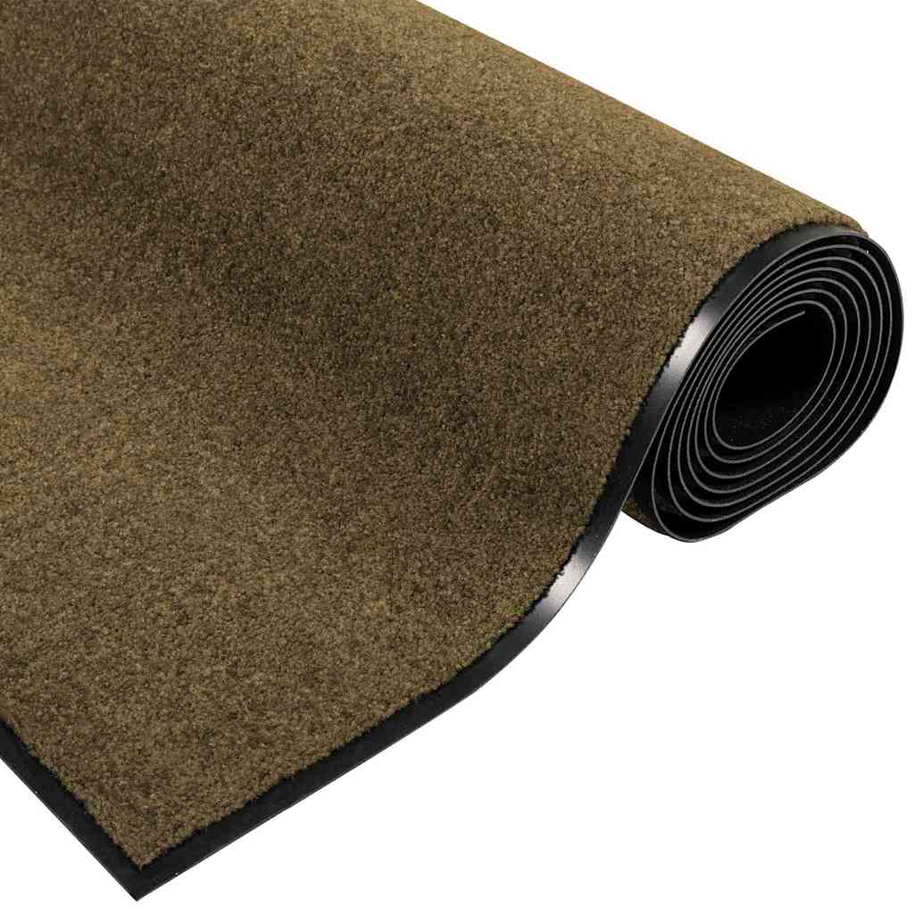 Doormat Other Brown and Black 120 x 250 cm Polyamide and PVC