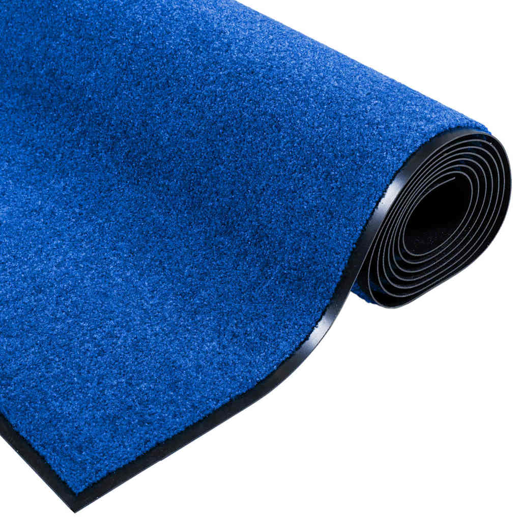 Doormat Other Blue and Black 120 x 250 cm Polyamide and PVC