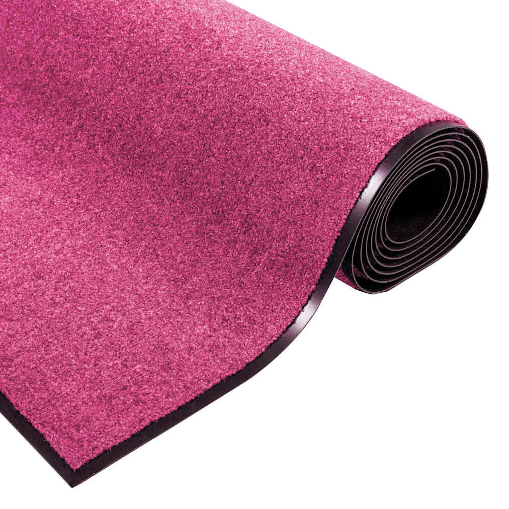 Doormat Other Pink and Black 120 x 300 cm Polyamide and PVC