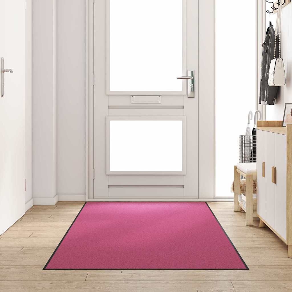 Doormat Other Pink and Black 120 x 300 cm Polyamide and PVC