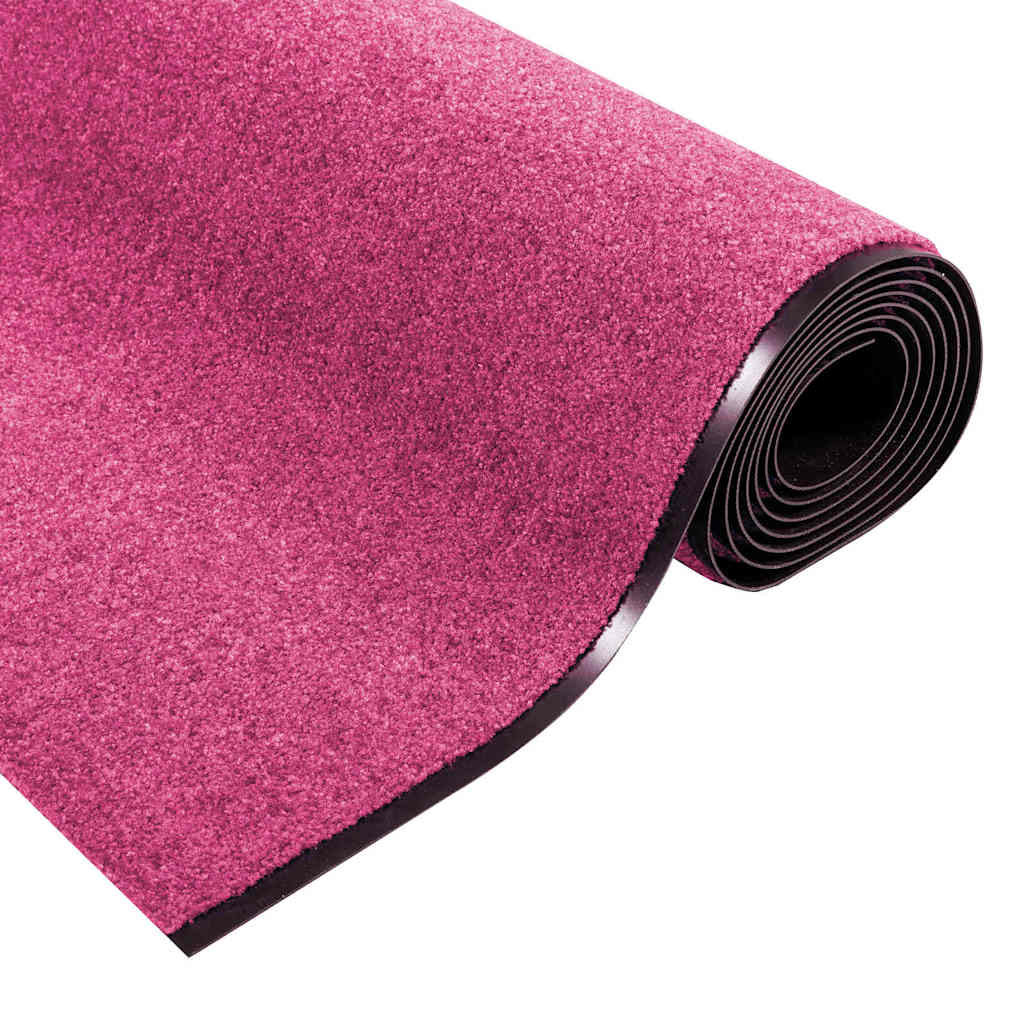 Doormat Other Pink and Black 120 x 350 cm Polyamide and PVC