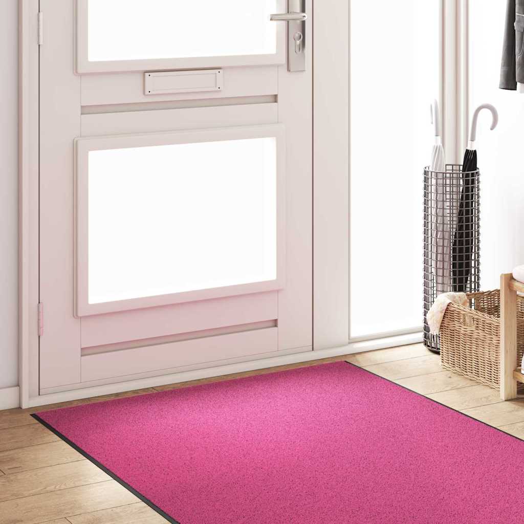 Doormat Other Pink and Black 120 x 400 cm Polyamide and PVC
