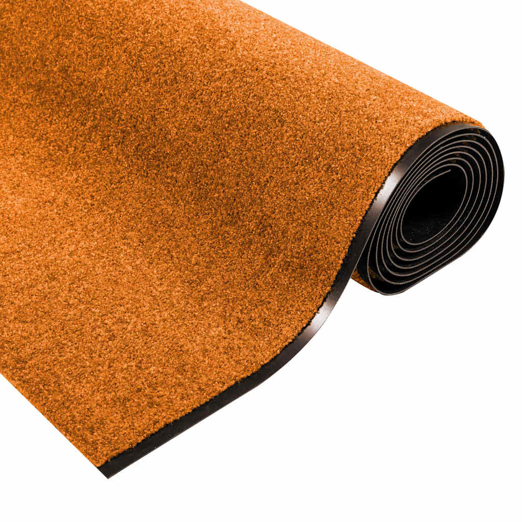 Doormat Other Orange and Black 120 x 400 cm Polyamide and PVC