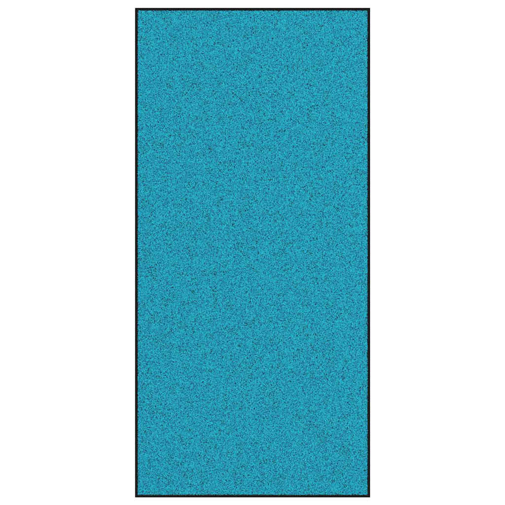 Doormat Other Cyan and Black 120 x 250 cm Polyamide and PVC