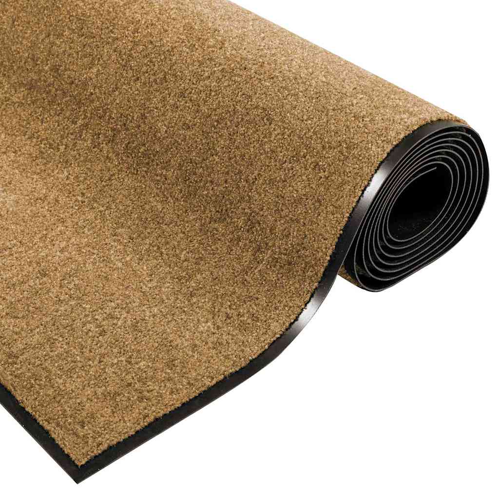 Doormat Other Cream and Black 120 x 250 cm Polyamide and PVC