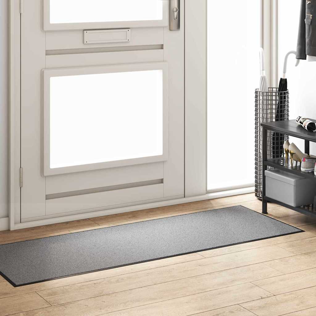 Doormat Grey and Black 60 x 180 cm Polypropylene and vinyl