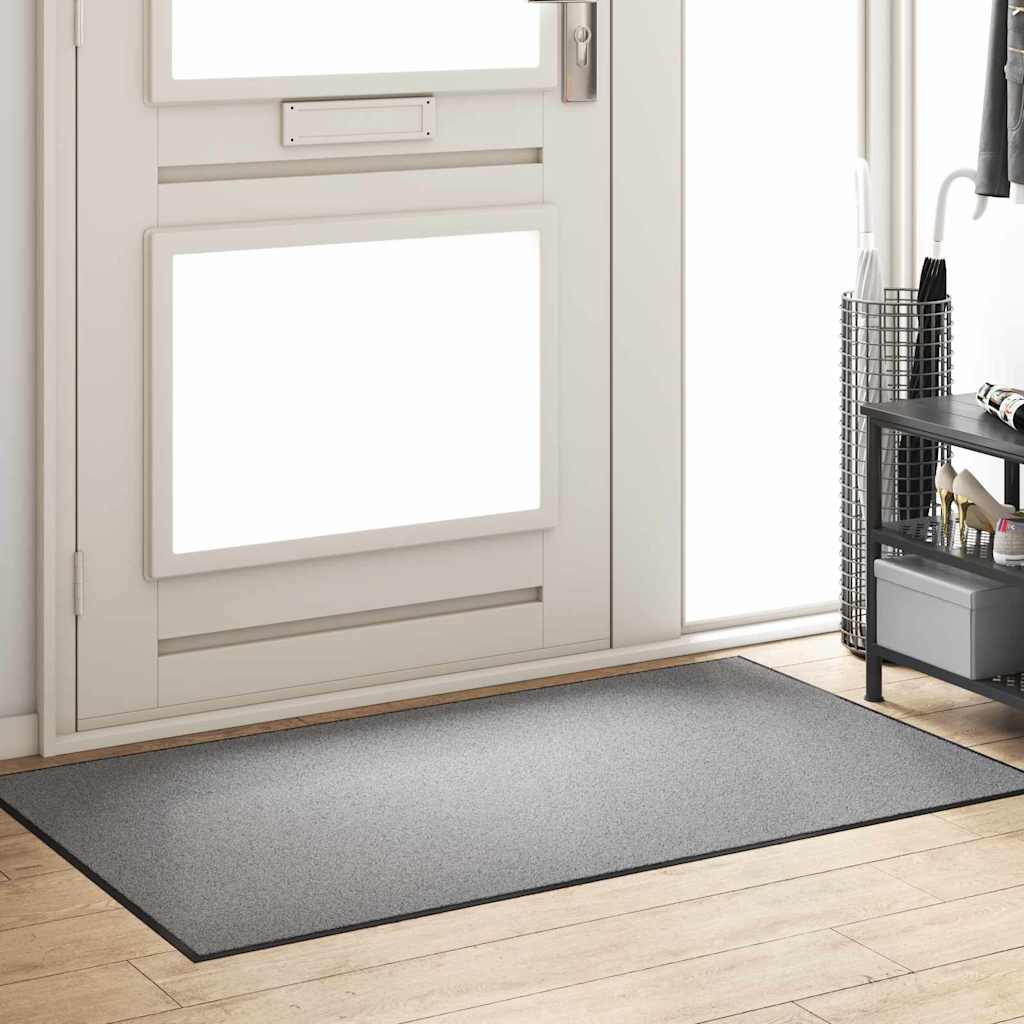 Doormat Grey and Black 90 x 150 cm Polypropylene and vinyl