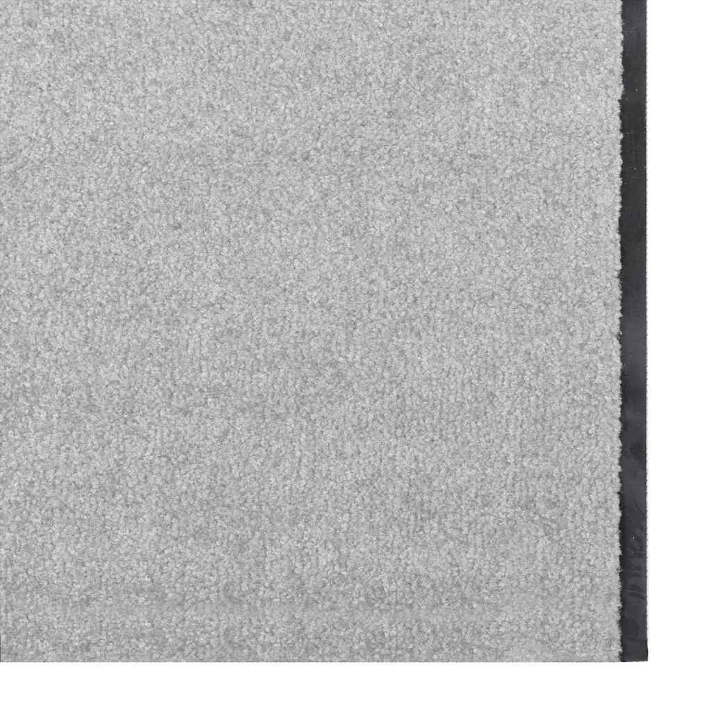 Doormat Grey and Black 120 x 400 cm Polypropylene and vinyl