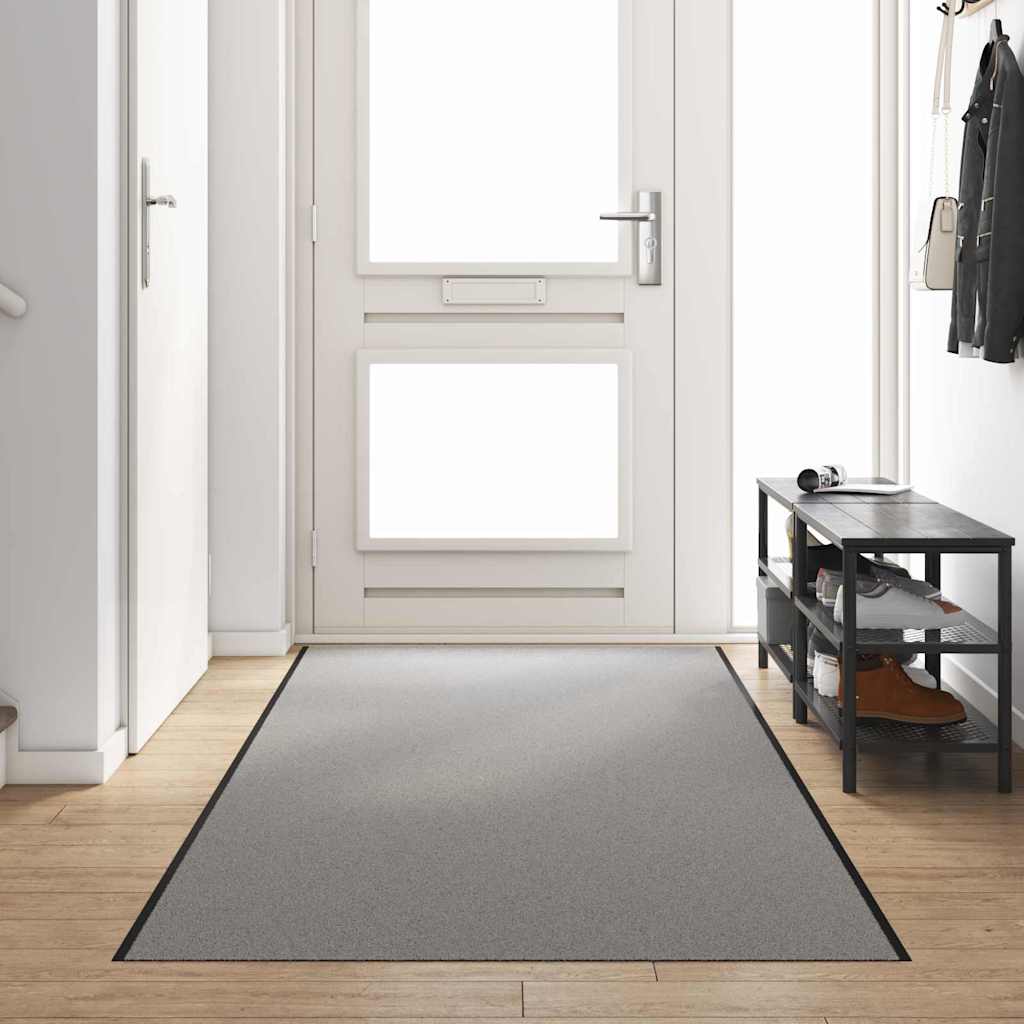 Doormat Grey and Black 120 x 400 cm Polypropylene and vinyl