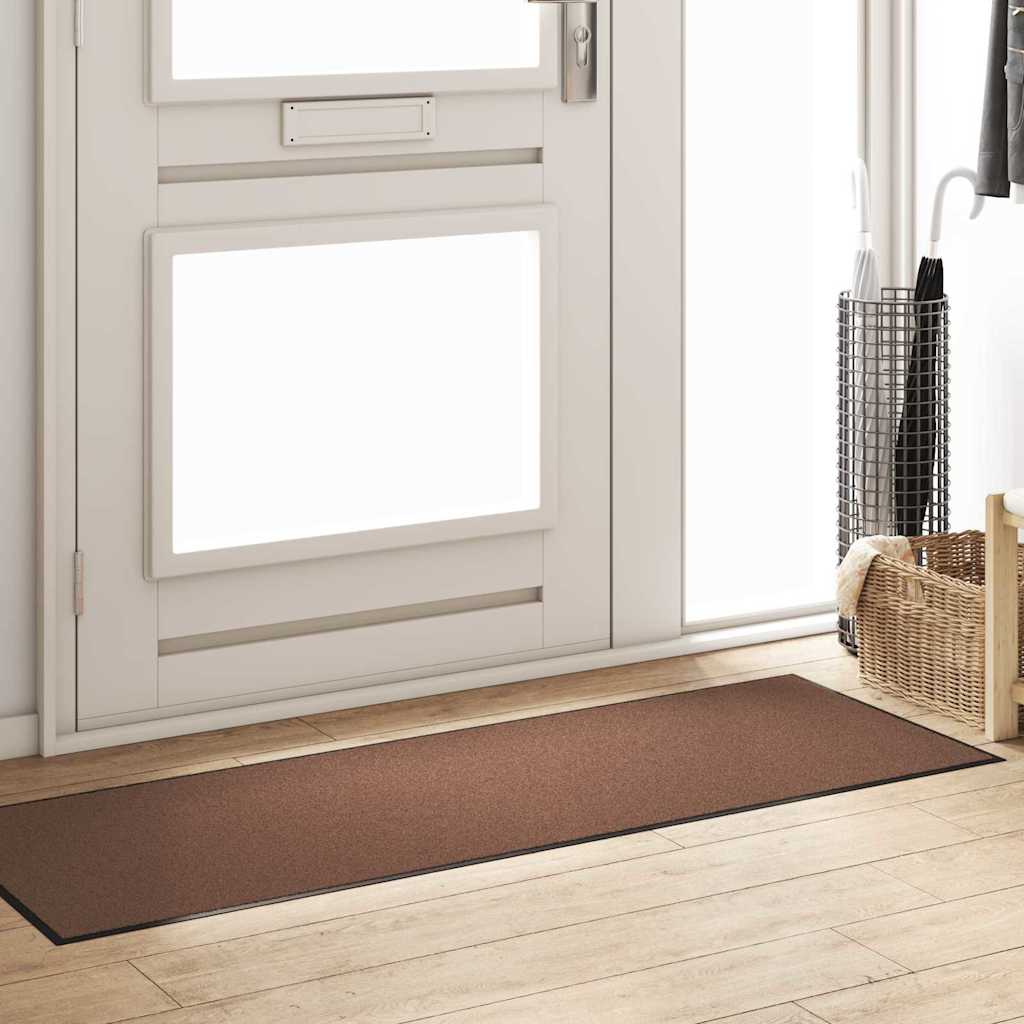 Doormat Brown and Black 60 x 180 cm Polypropylene and vinyl