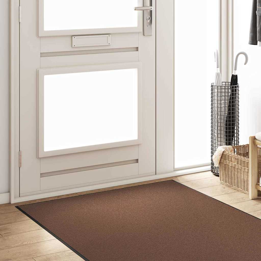 Doormat Brown and Black 120 x 250 cm Polypropylene and vinyl