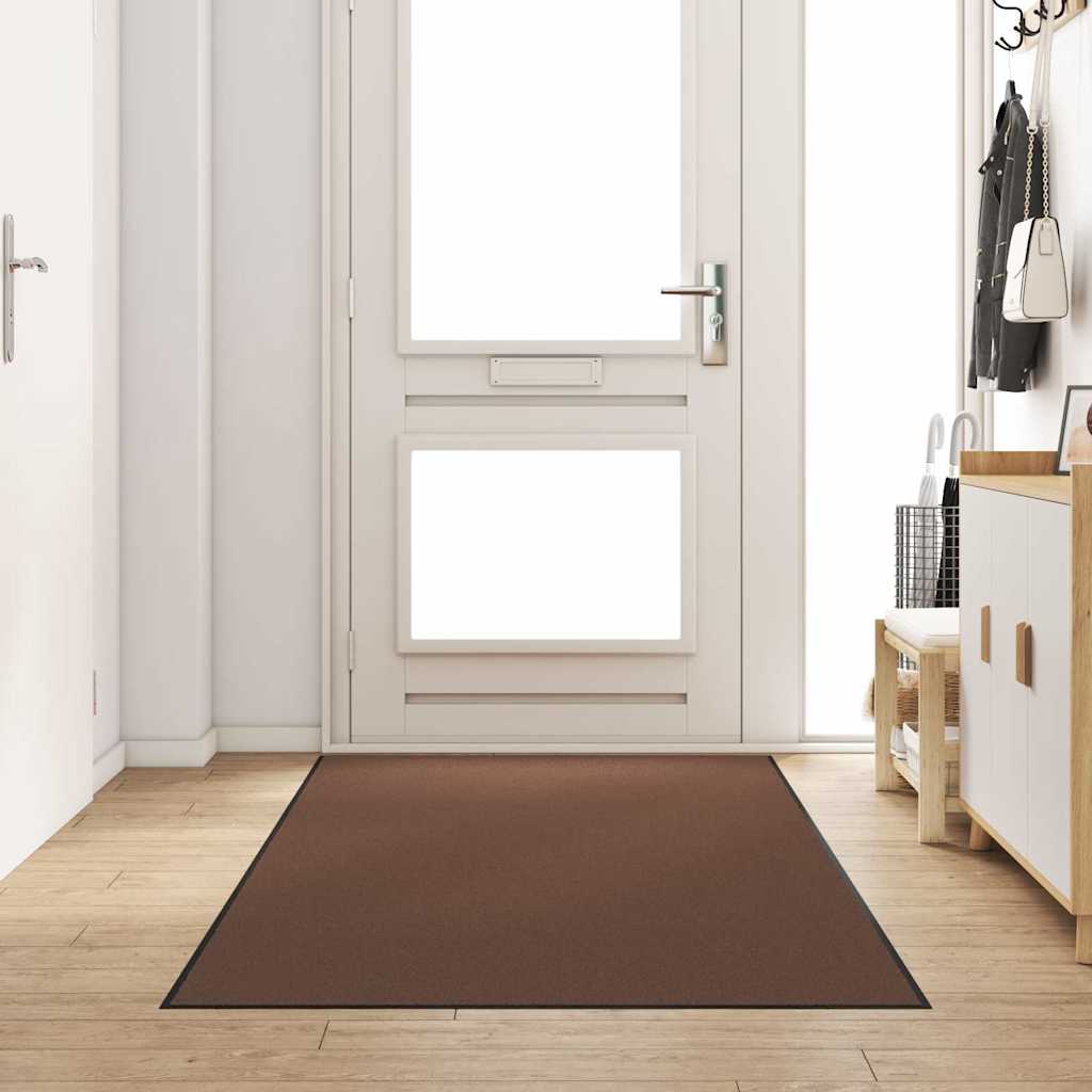 Doormat Brown and Black 120 x 250 cm Polypropylene and vinyl
