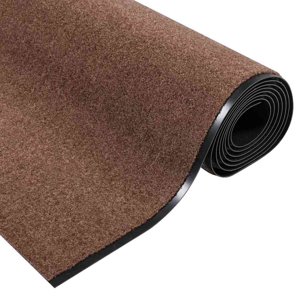 Doormat Brown and Black 120 x 400 cm Polypropylene and vinyl