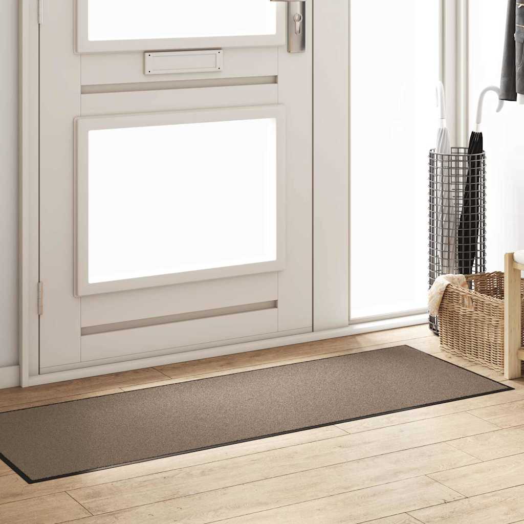 Doormat Beige and Black 60 x 180 cm Polypropylene and vinyl