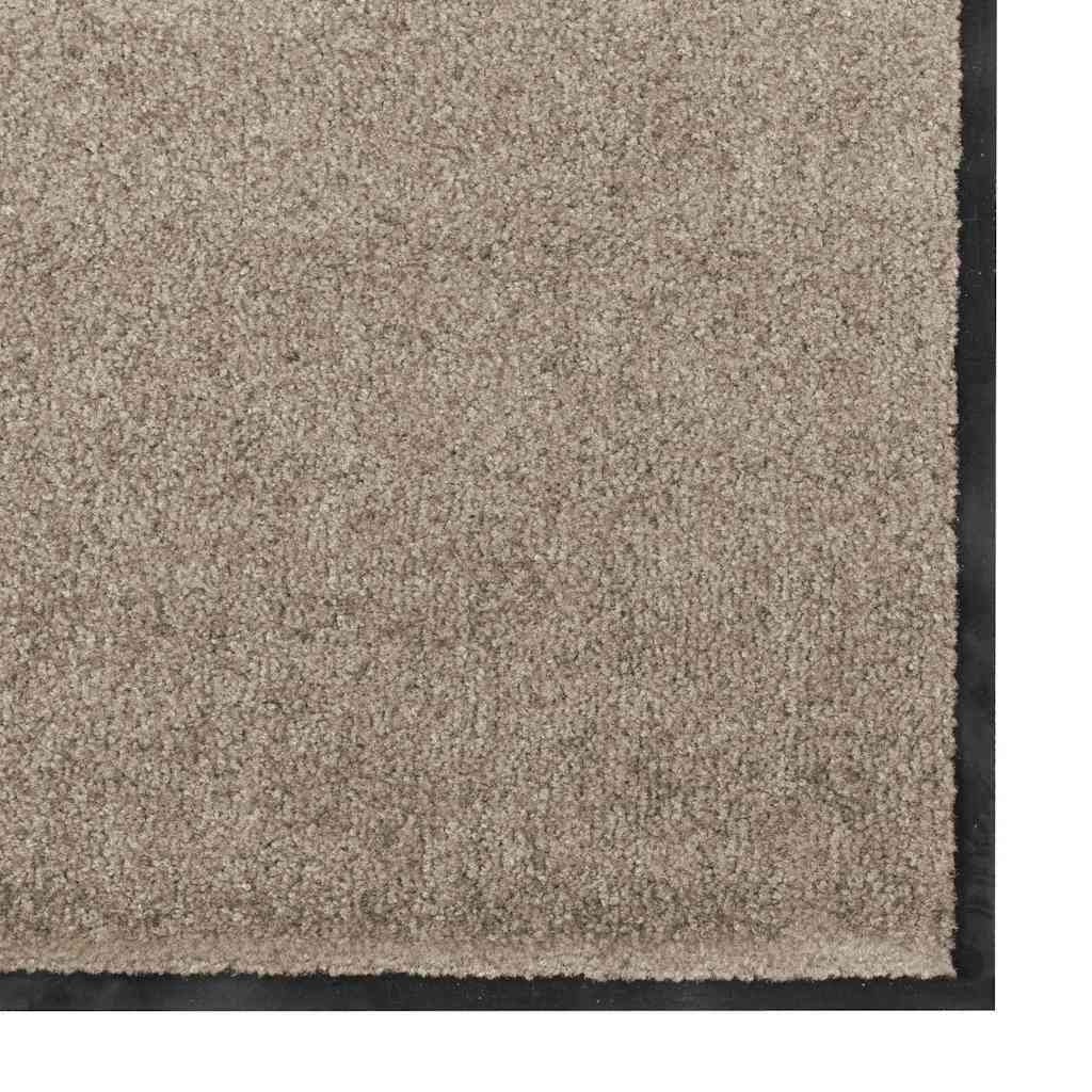 Doormat Beige and Black 120 x 300 cm Polypropylene and vinyl