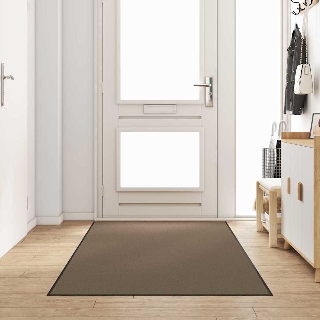 Doormat Beige and Black 120 x 300 cm Polypropylene and vinyl