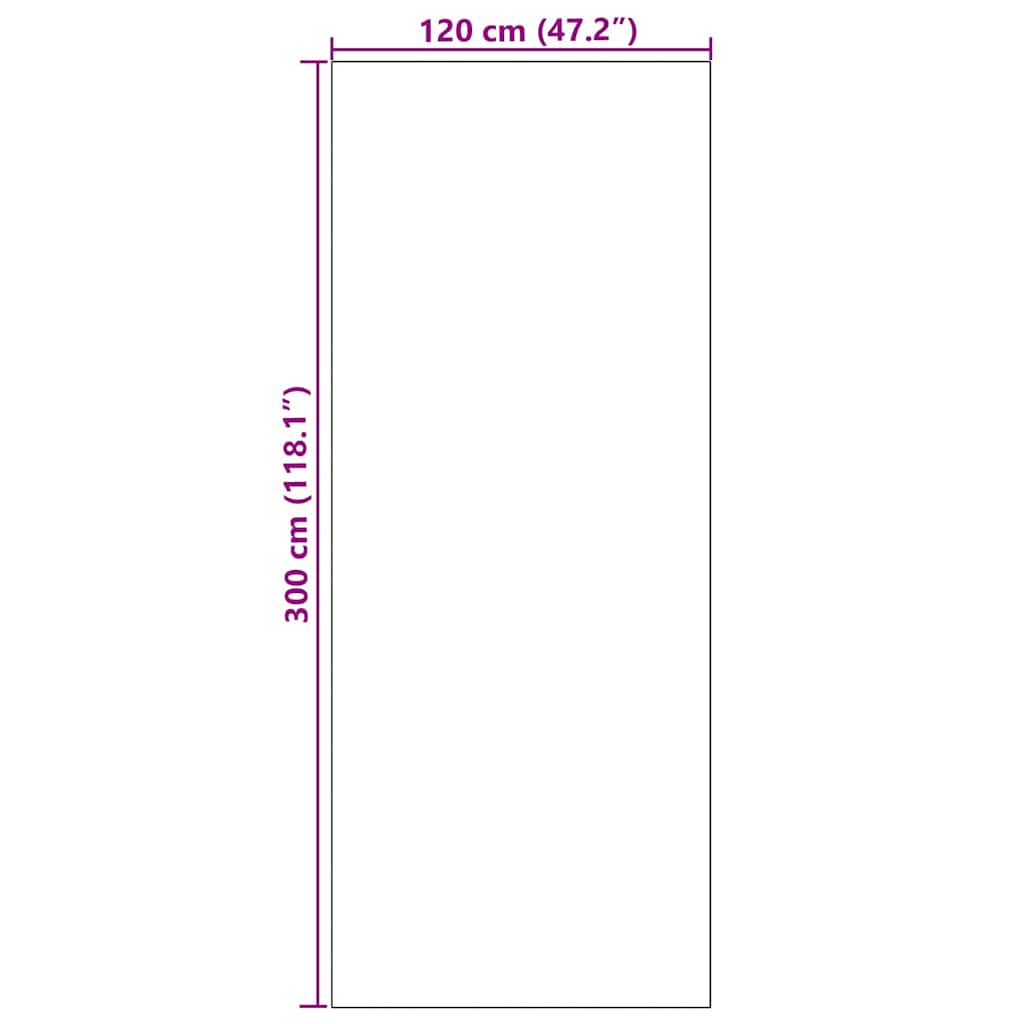Doormat Beige and Black 120 x 300 cm Polypropylene and vinyl