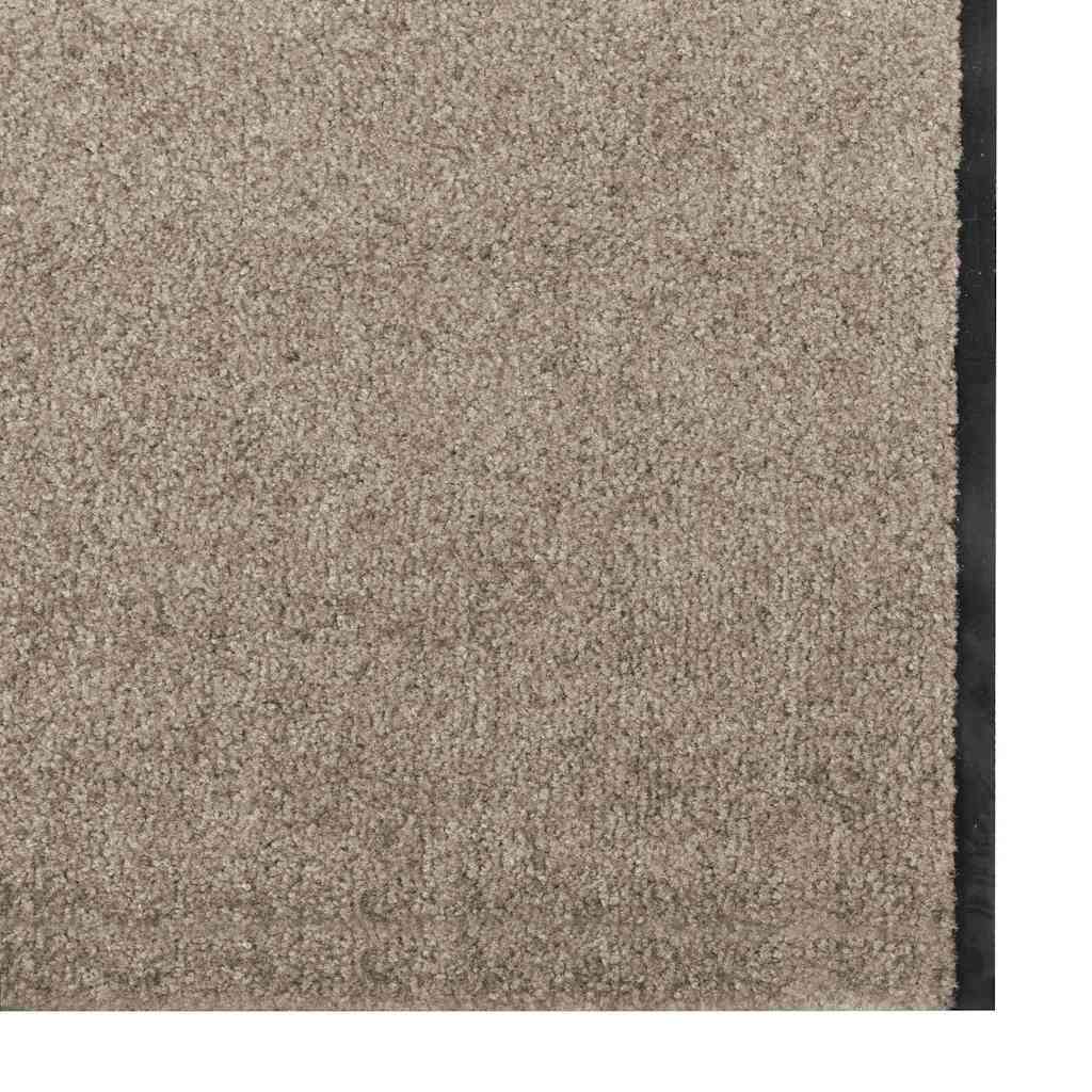 Doormat Beige and Black 120 x 400 cm Polypropylene and vinyl