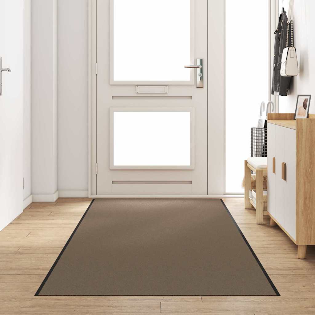 Doormat Beige and Black 120 x 400 cm Polypropylene and vinyl