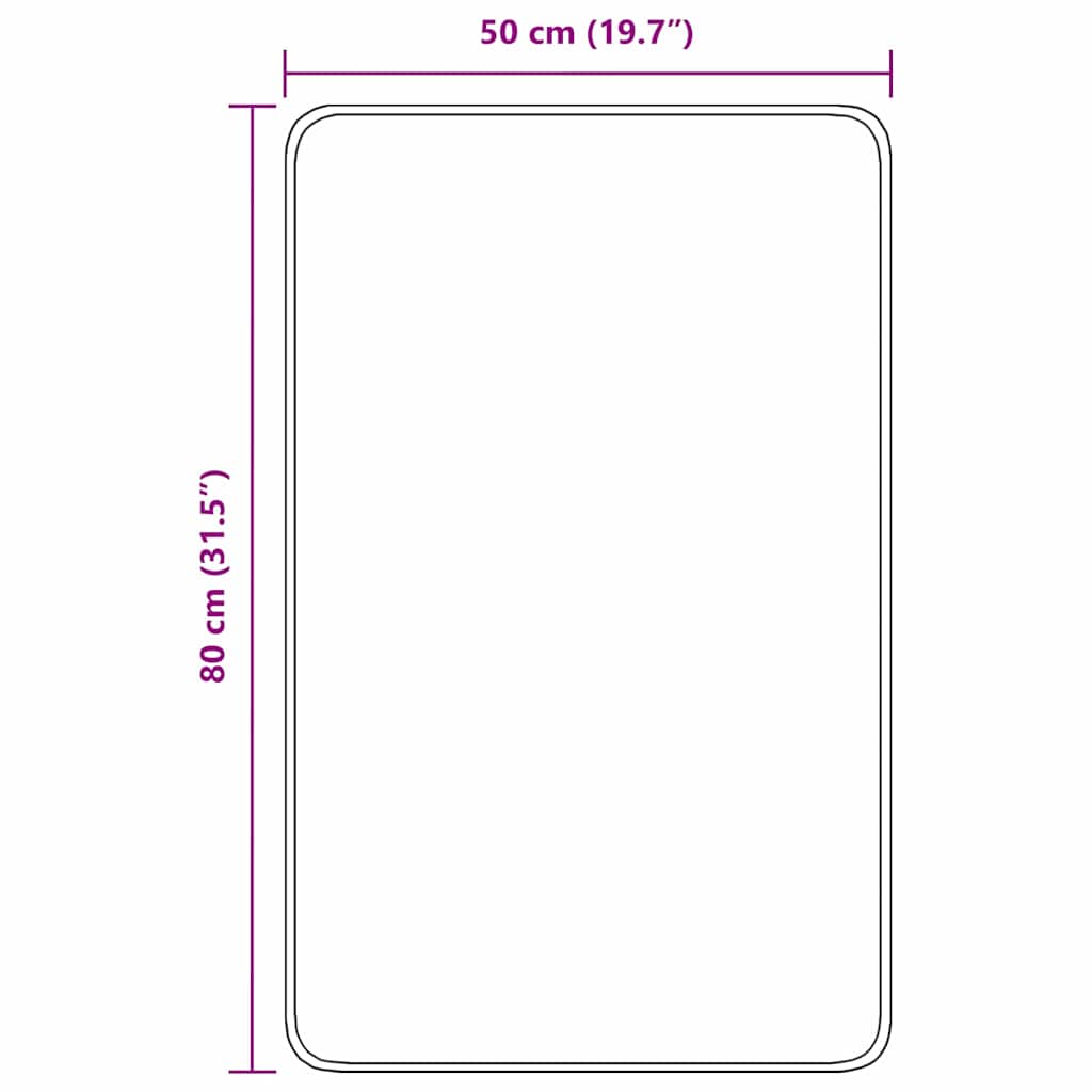 Anti-slip Bath Mat Purple 50 x 80 cm PP