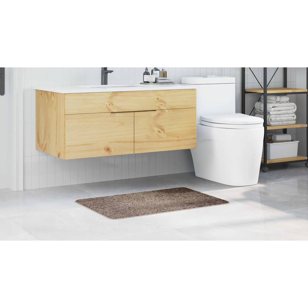 Anti-slip Bath Mat Brown 60 x 90 cm PP