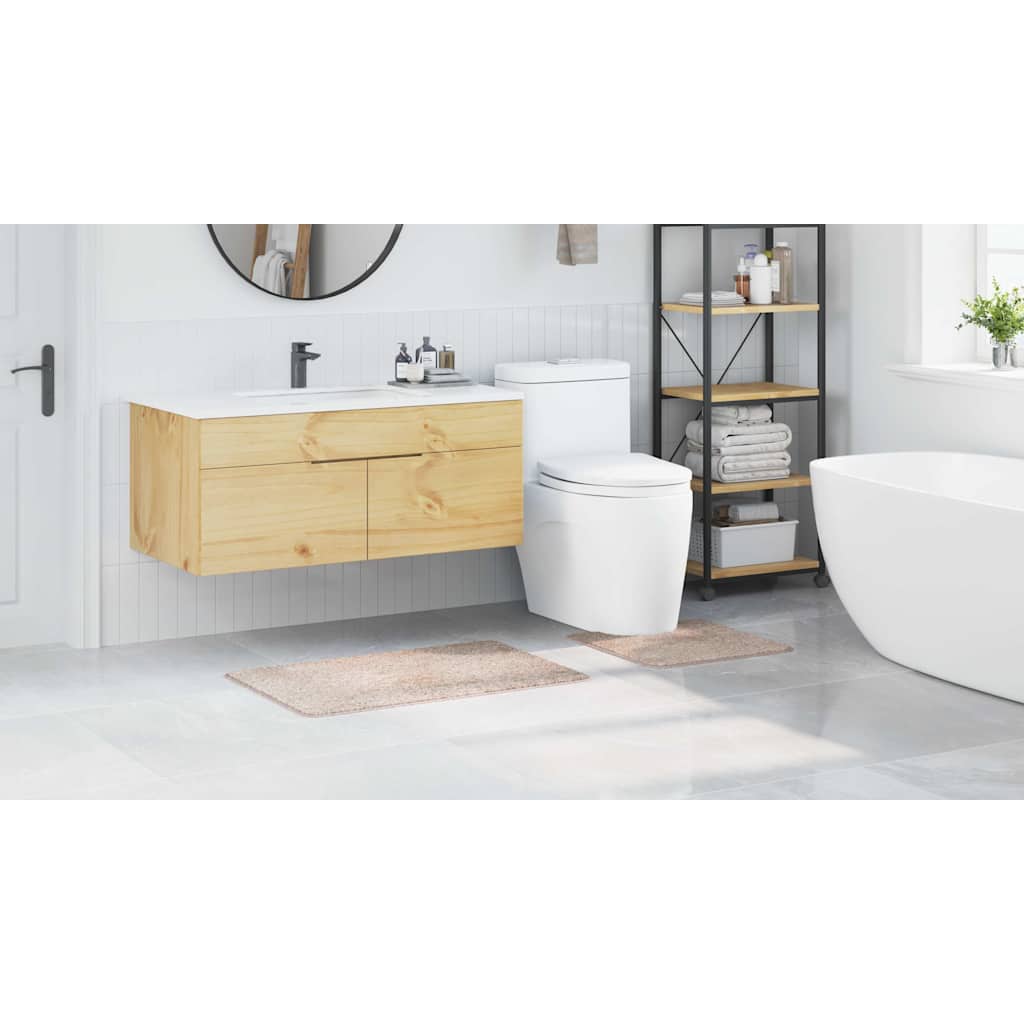 Anti-slip Bath Mat Set 2 pcs Cream PP