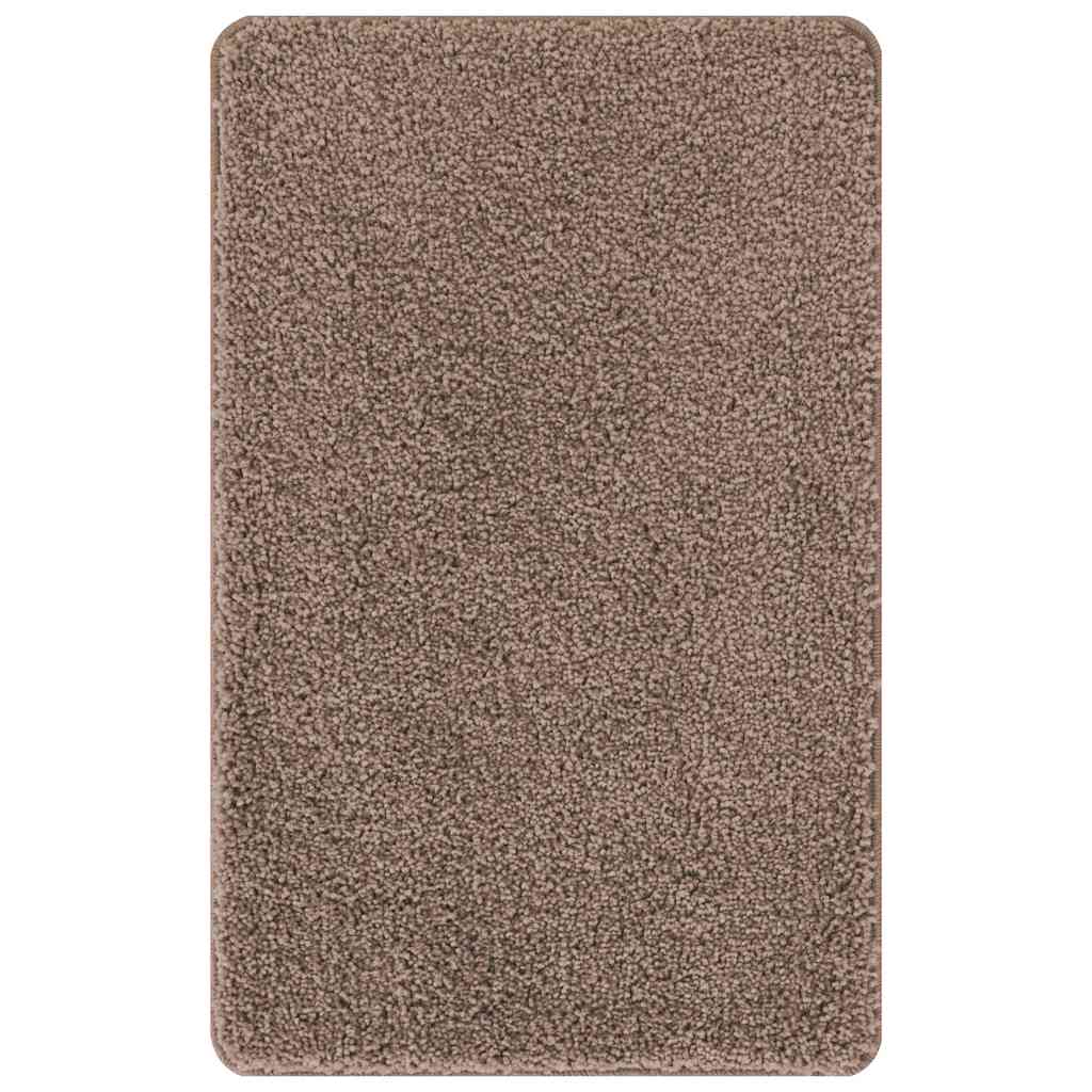 Anti-slip Bath Mat Set 2 pcs Brown PP