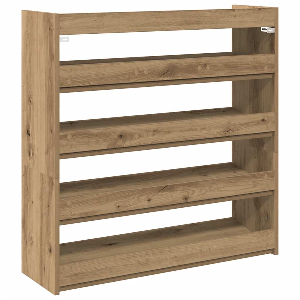 Shoe Rack Artisan Oak 80x25x81 cm Engineered Wood