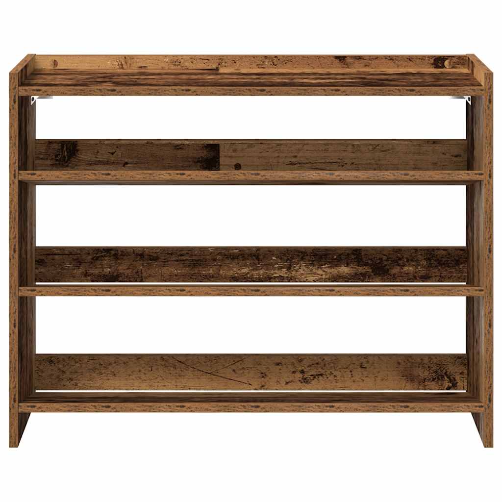 Shoe Rack Old Wood 80x25x62 cm Engineered Wood