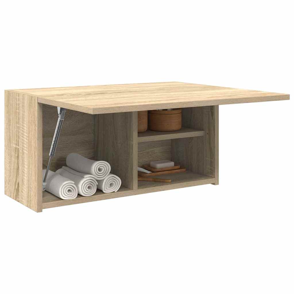 Bathroom Wall Cabinet Sonoma Oak 60x25x30 cm Engineered Wood