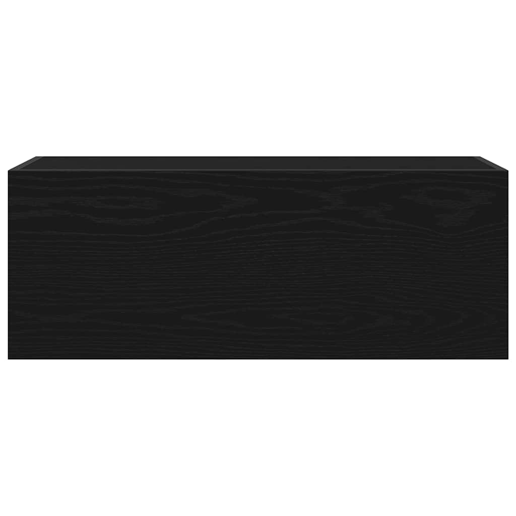 Bathroom Wall Cabinet Black 80x25x30 cm Engineered Wood