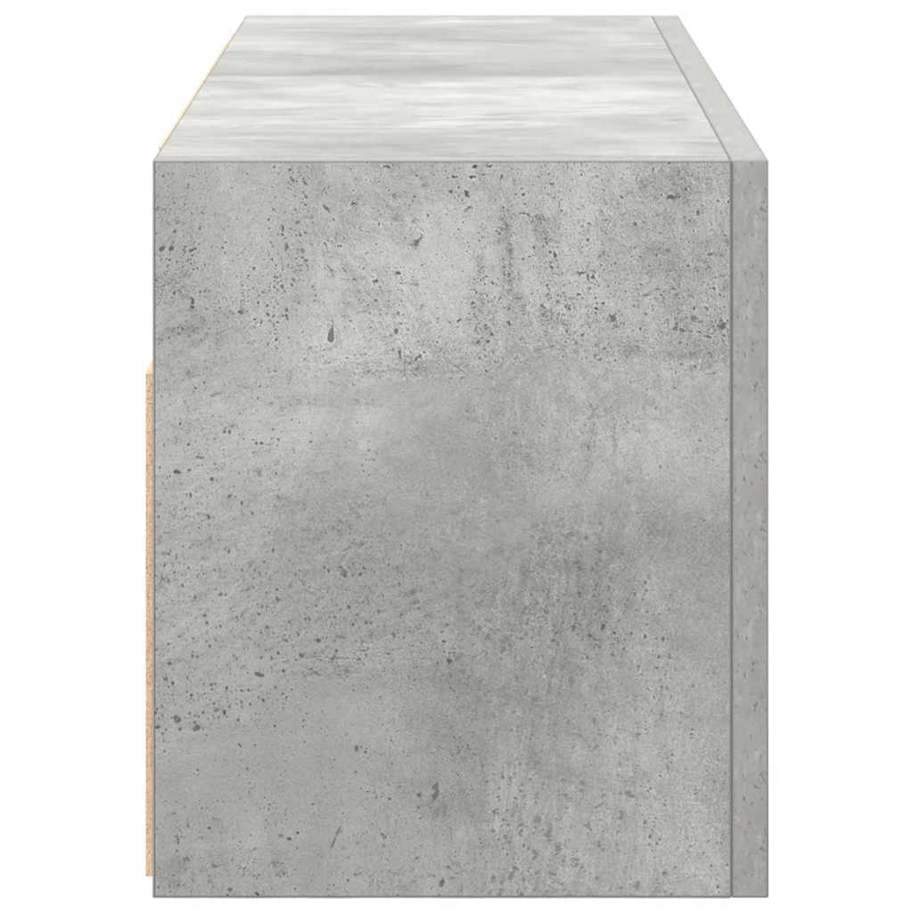 Bathroom Wall Cabinet Concrete Grey 80x25x30 cm Engineered Wood