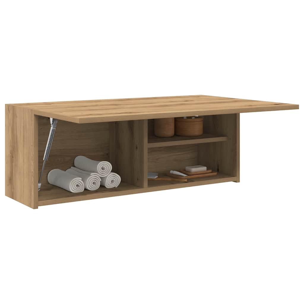 Bathroom Wall Cabinet Artisan Oak 80x25x30 cm Engineered Wood