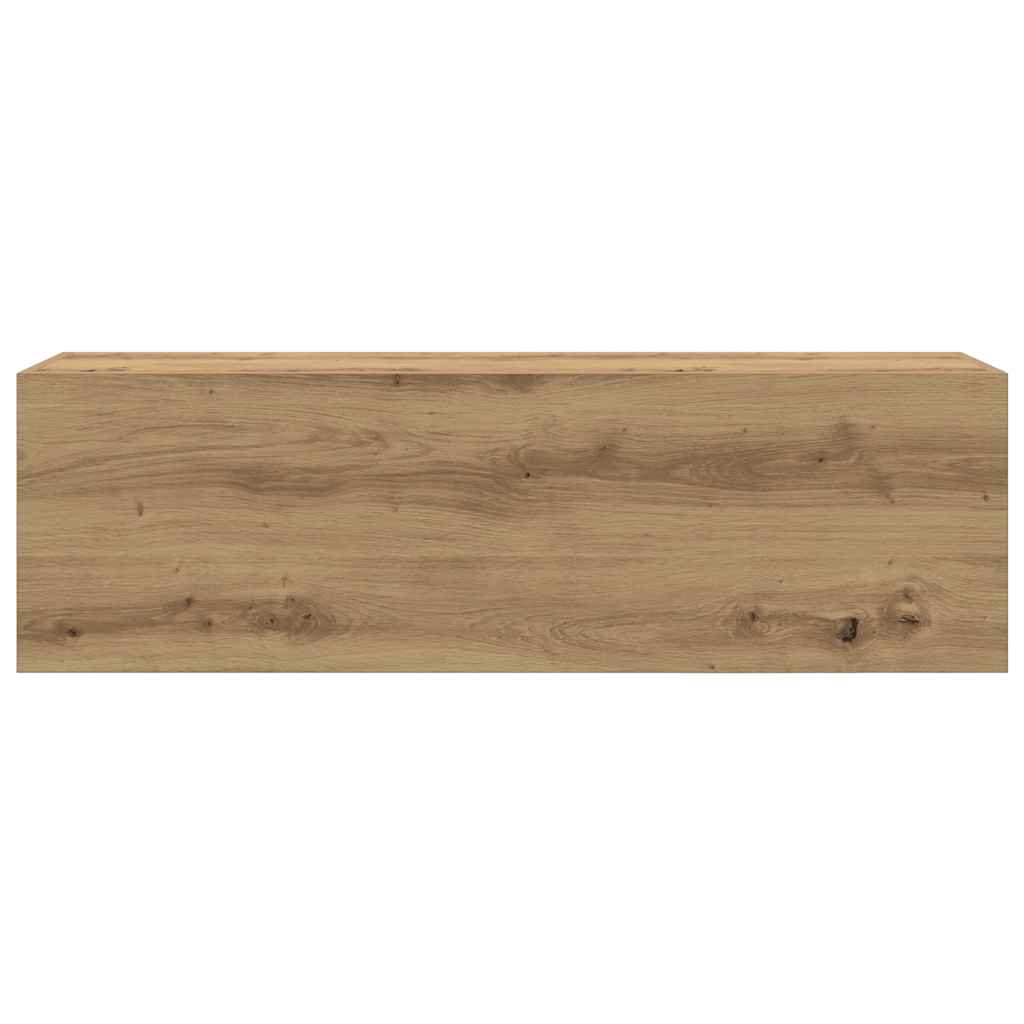 Bathroom Wall Cabinet Artisan Oak 100x25x30 cm Engineered Wood