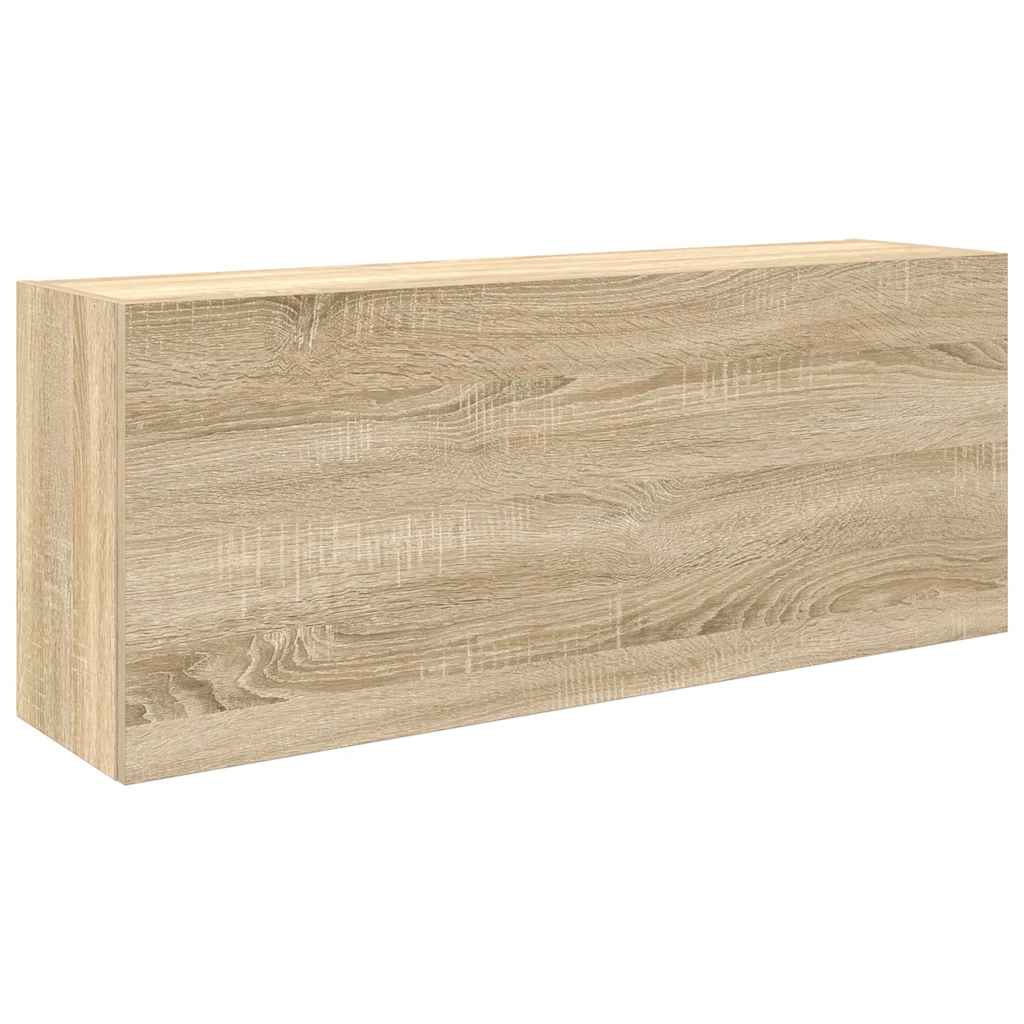 Bathroom Wall Cabinet Sonoma Oak 100x25x40 cm Engineered Wood