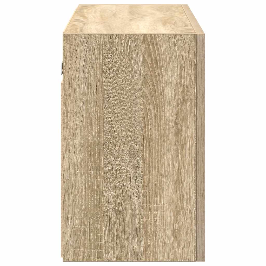 Bathroom Wall Cabinet Sonoma Oak 100x25x40 cm Engineered Wood