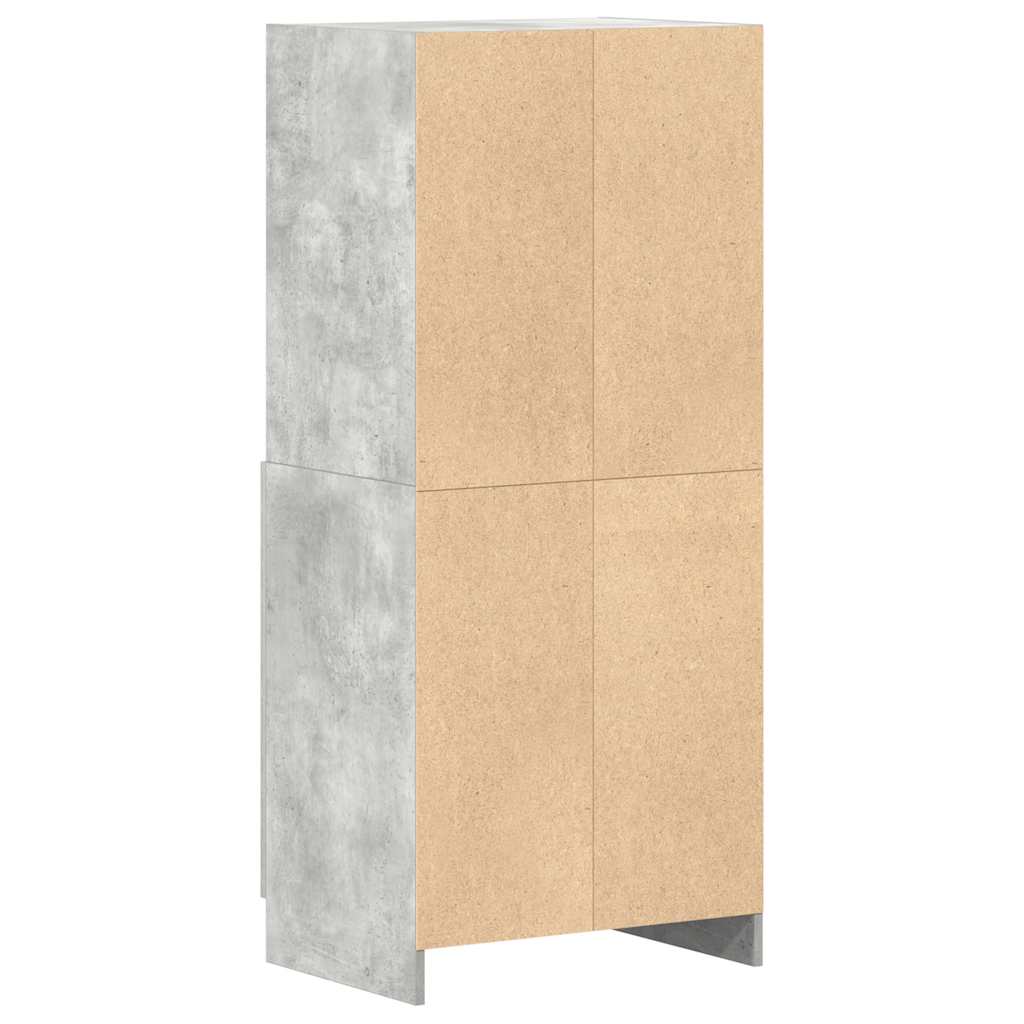 Kitchen Cabinet Concrete Grey 57x41.5x131.5 cm Engineered Wood