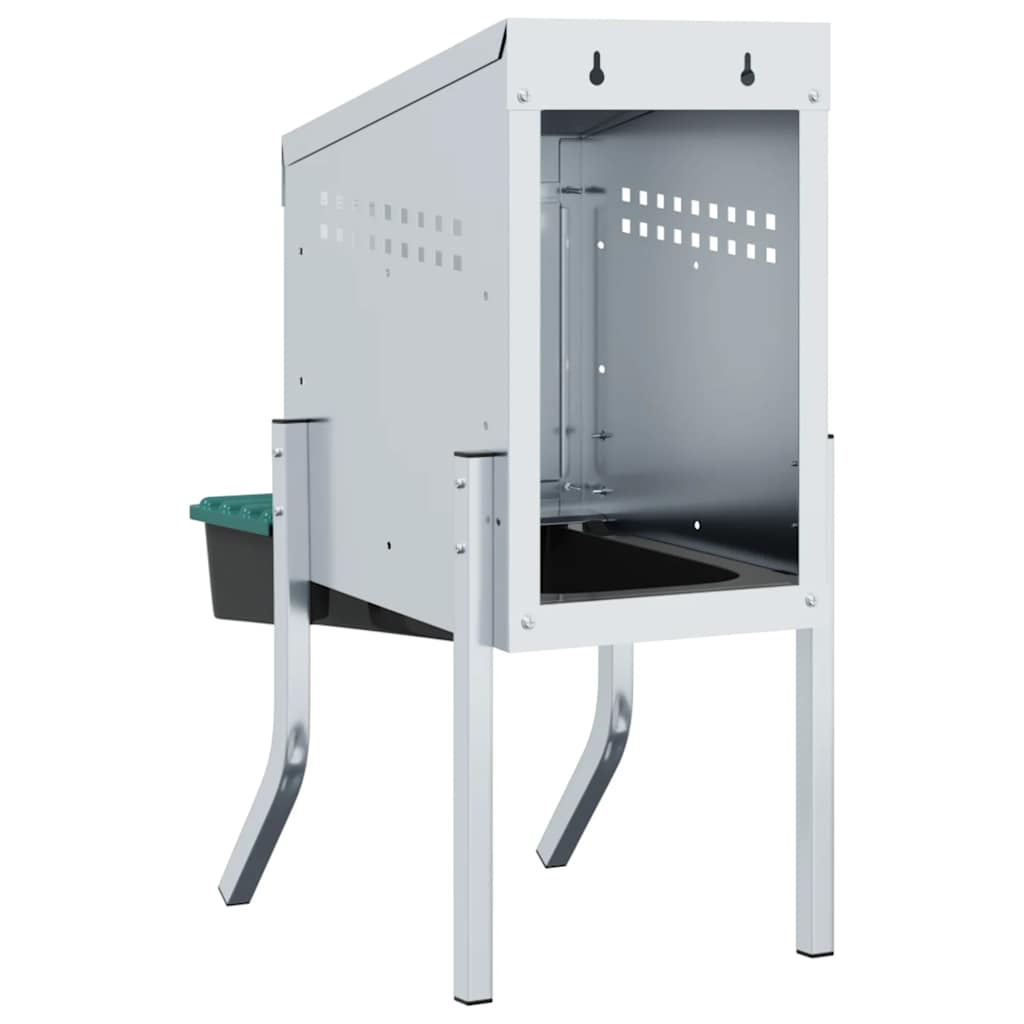 Chicken Nesting Box 1 Compartment with Legs Galvanised Steel