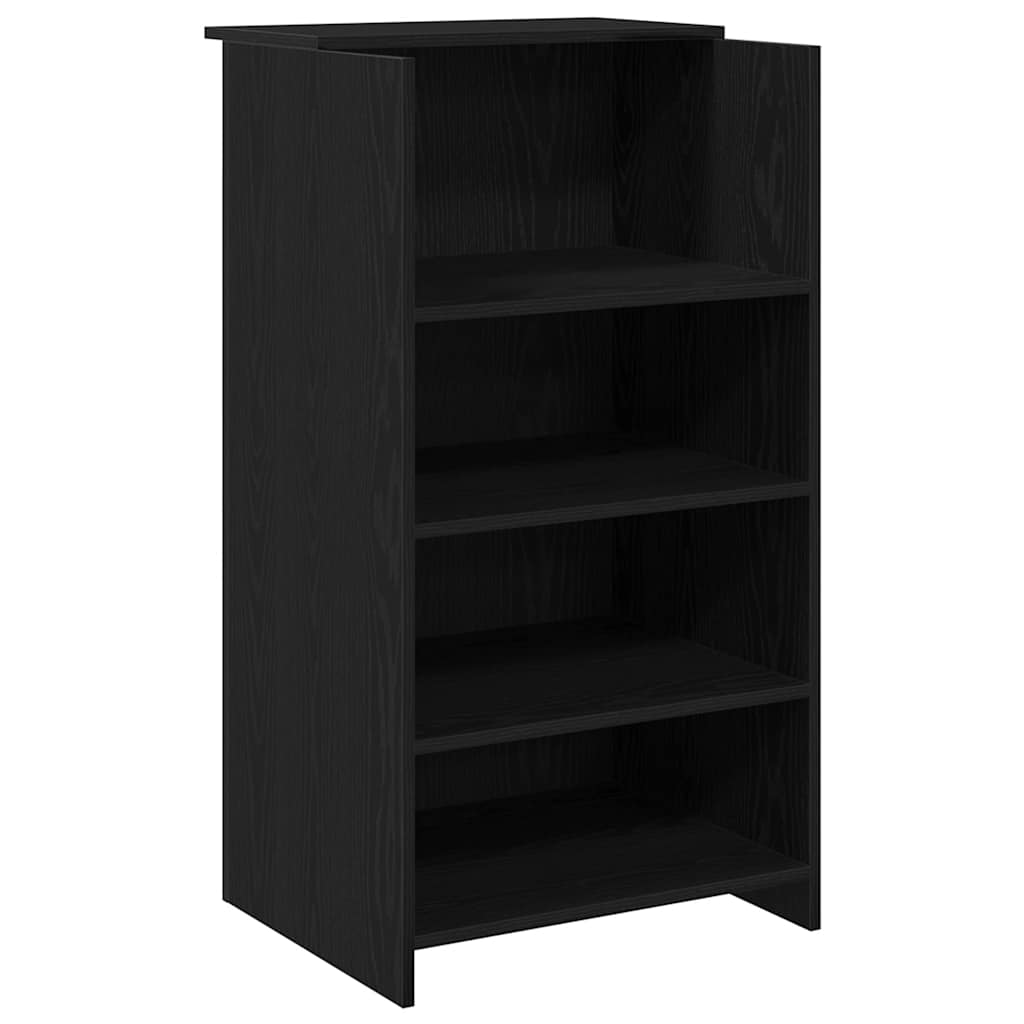 Reception Desk Black 55x50x103.5 cm Engineered Wood