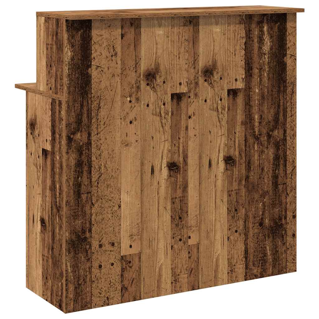 Reception Desk Old Wood 100x50x103.5 cm Engineered Wood