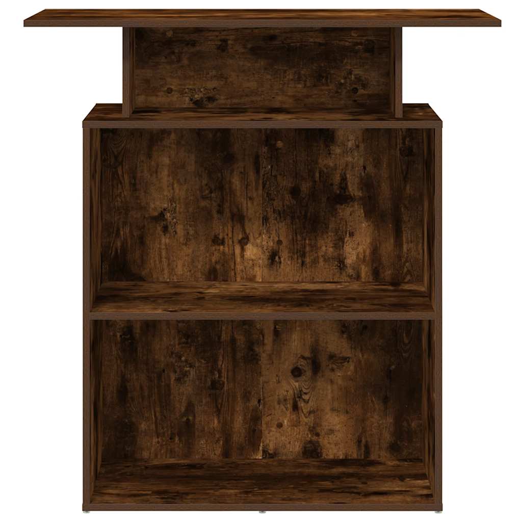 Reception Desk Smoked Oak 100x40x104 cm Engineered Wood