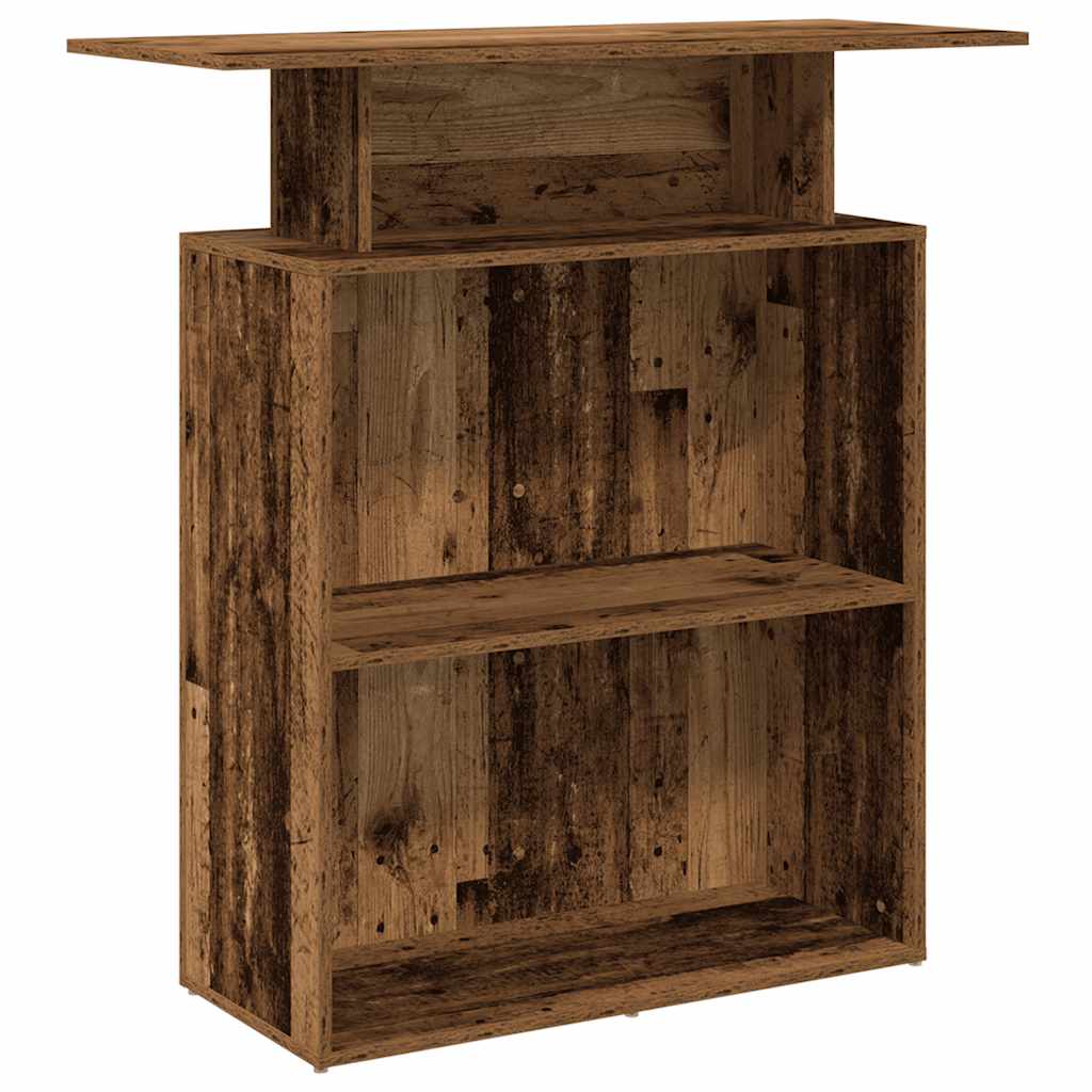 Reception Desk Old Wood 100x40x104 cm Engineered Wood