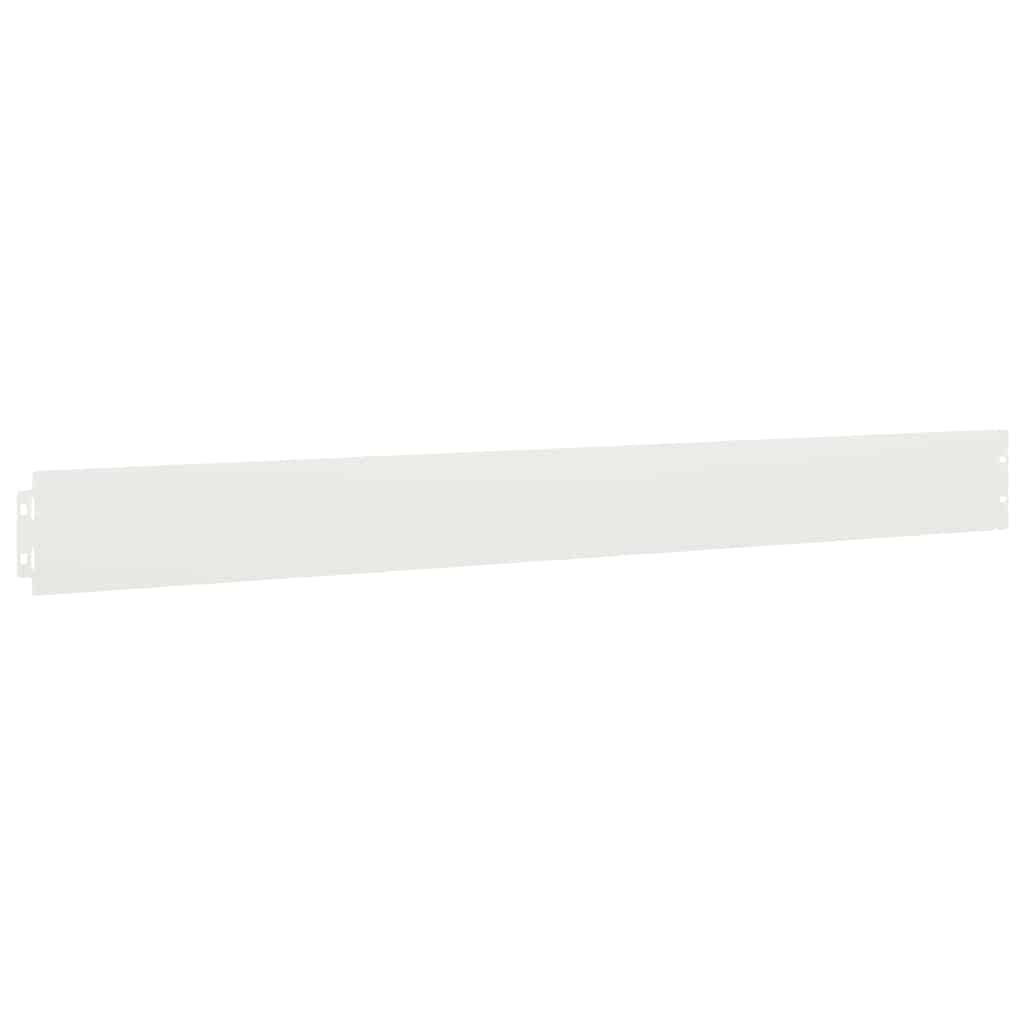 Lawn Edgings 10 pcs White 10x103 cm Cold-rolled Steel