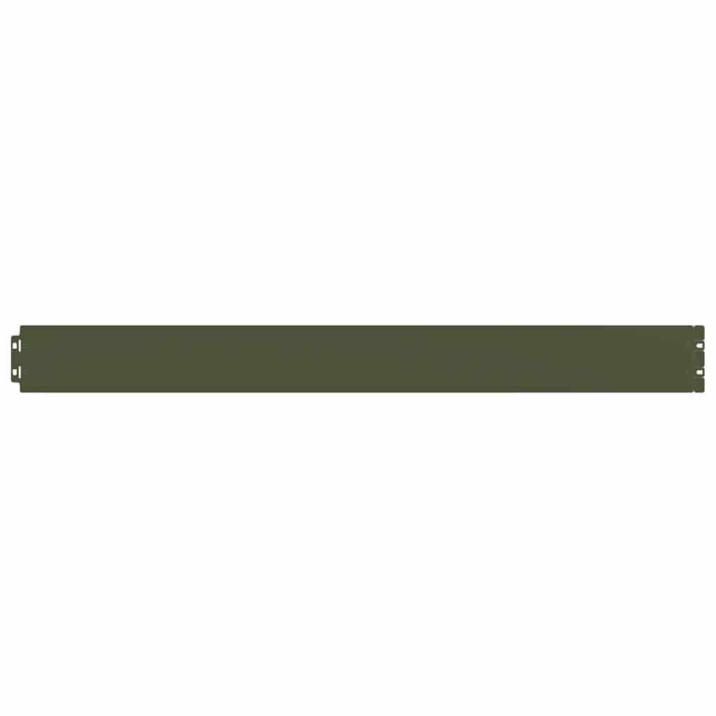 Lawn Edgings 10 pcs Olive Green 10x103 cm Cold-rolled Steel