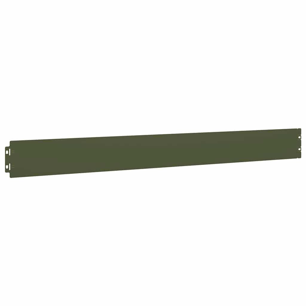 Lawn Edgings 10 pcs Olive Green 10x103 cm Cold-rolled Steel