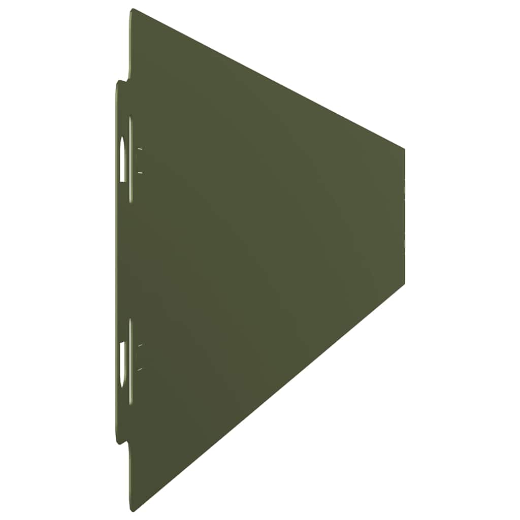 Lawn Edgings 10 pcs Olive Green 10x103 cm Cold-rolled Steel