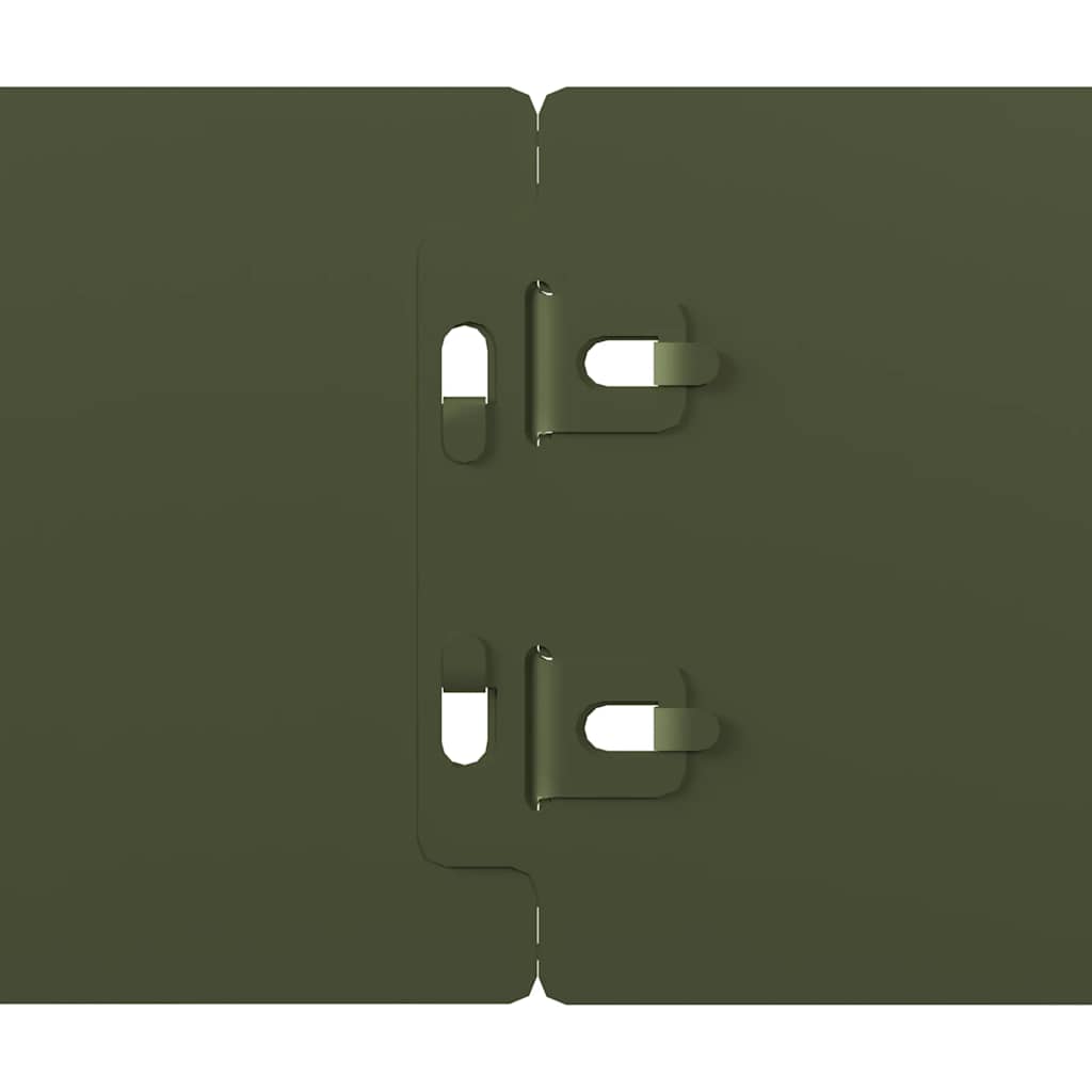 Lawn Edgings 10 pcs Olive Green 10x103 cm Cold-rolled Steel